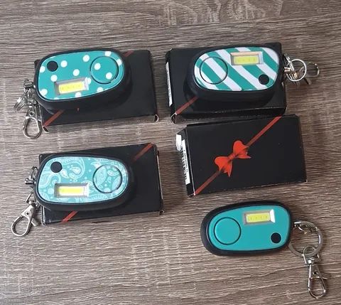 Flipo Micro Guard 120 dB Panic Alarm Keychain LED Flashlight / 4- Pack
