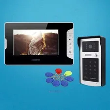 7" Video Security Door Phone with Keyfobs Password Keypad for Home Security