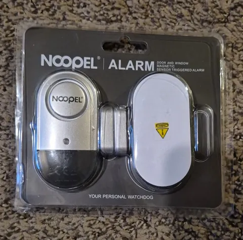 Noopel Door & Window Magnetic Sensor Alarm 90 dB 2 Pack White MSA-820
