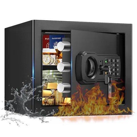EVSUVSRT 1.3 Cub Small Fire Safe Water Fireproof Digital Keypad Home Security