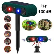Outdoor Solar Wireless Motion Sensor Alarm 13 Sound Detector 130db Loud Noise