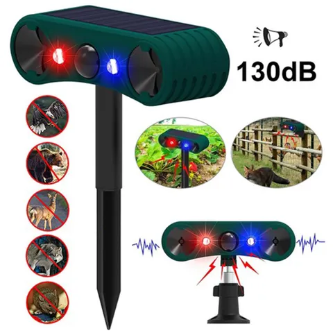 Outdoor Solar Wireless Motion Sensor Alarm 13 Sound Detector 130db Loud Noise