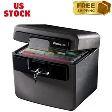 HD4100 Safe Box, Fire-Resistant and Water-Resistant with Key Lock 0.65 Cu. Ft.