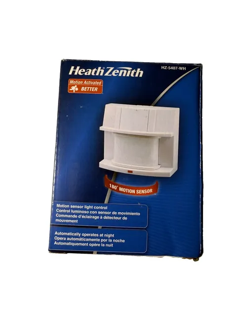 HeathZenith HZ-5407-WH  180° Motion Sensor Light In/Outdoor White(SHIPSN24HRS)