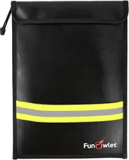 Fireproof Waterproof Money Document Bag - 15" x 11" Upgraded Zipper Bags, Fire &