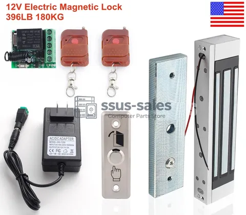 NEW 180KG Magnetic Lock 5 In 1 Kit Power Plug for Access Control Door Lock