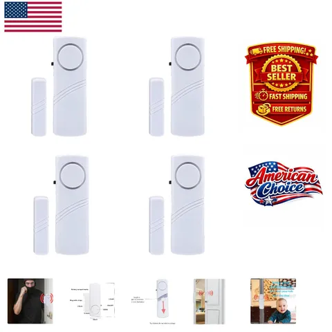 110dB Window Door Alarm Pack - Effortless Installation for Home Security