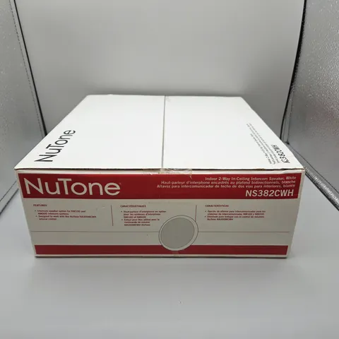 Nutone NS382CWH 8" In‑Ceiling Intercom Speaker White for NM100/200 New Open Box