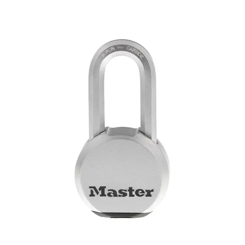 Master Lock Outdoor Padlock Heavy Duty Keyed Lock Tough Cut Steel 2.5in Shackle