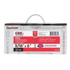 Grk Fasteners 5/16 In. In. X 6 In. L Star Hex Head W-Cut Structural Screws