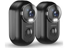 ZUMIMALL 2-Pack Magnetic Wireless Outdoor Security Cameras for Home -NOB
