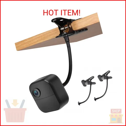 iTODOS 2 Pack Flexible Clip Clamp Mount Compatible with Blink Outdoor 4 (4th Gen