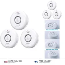 3 Pcs WD71 Water Leak Alarm Detector, 120dB Loud Alert Water Sensor, Can Use ...