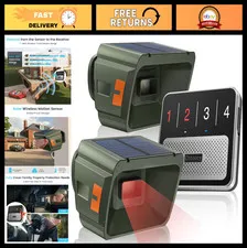 Wireless Solar Driveway Alarm - 1/2 Mile Range, Customizable Tones, Weatherproof