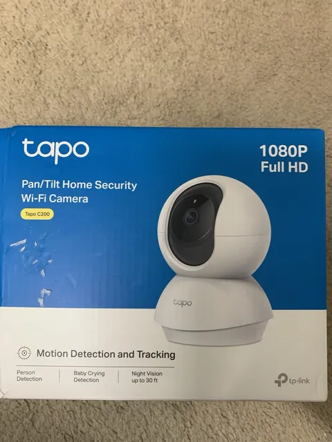 TP-Link C200 Tapo Pan/Tilt Security Camera for Baby, Pet Camera w/Motion Detecti