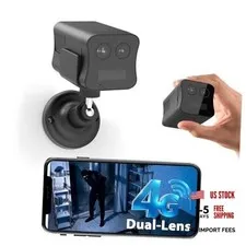 4G LTE Cellular Security Camera No WiFi, Ultra Compact UBox Magnetic Black-4G