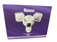 Roku Smart Home Floodlight Camera SE Wi-Fi Connected, Wired Surveillance Camera