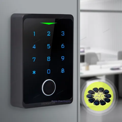 Waterproof Fingerprint Password Access Control  Unit with ID Keyfobs US Stock