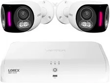 Lorex Fusion Series 4K 16 Camera Capable 2TB Wired NVR, 2 IP Dual Lens Cameras