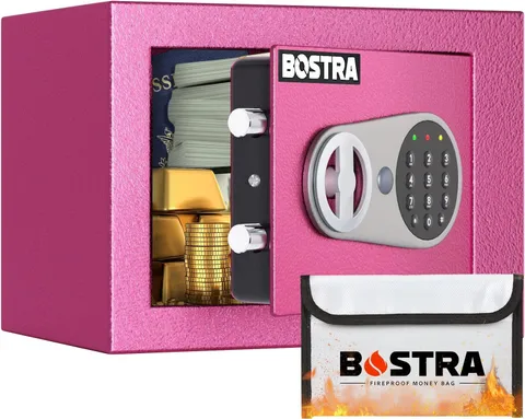 Fireproof Safe Box with Sensor Light & Fireproof Bag, Money Safe Box with Digita