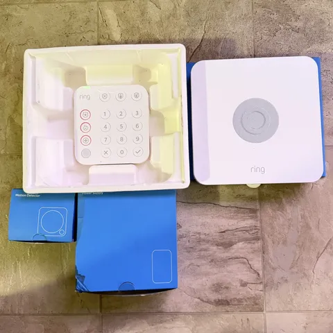 Ring Alarm Base Station Keypad Contact Sensor Motion Detector Range Finder Set
