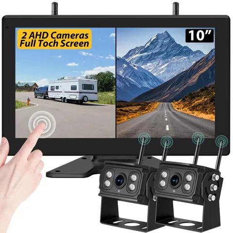 10" Wireless Backup Camera System for RV/Truck/Trailer, 10 Inch, Black
