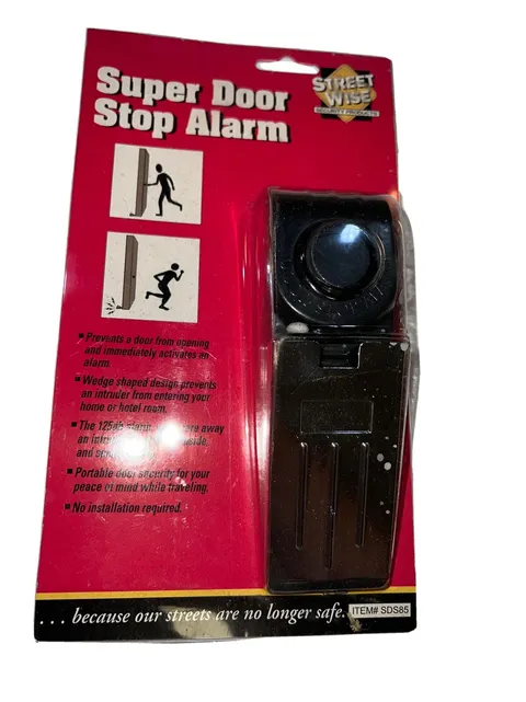 Door Stop Alarm Wireless Home Travel Security System Portable Safety Wedge Alert