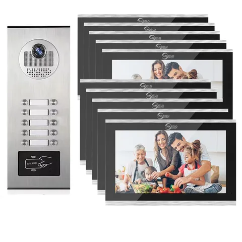 10-Inch Smart Video Intercom System with Motion Detection (10-Pack)