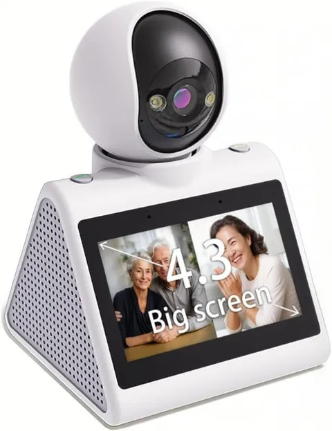 Home Security Camera with 4.3" Screen, Two Way Video Call Function for Elderly,