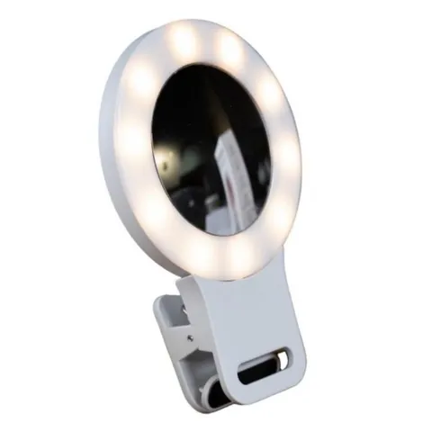 Phone Selfie Light,Phone LED Fill Light with Adjusted Light Modes,Convex Mirror
