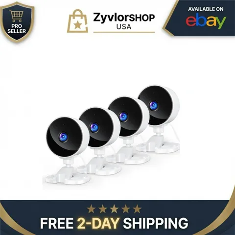 YOTON Indoor Security Camera, 1080p WiFi, Night Vision, 2-Way Audio, 4-Pack