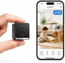 firstrend Mini 4G Wireless Security Camera, No WiFi 2K HD Indoor Surveillance Ca