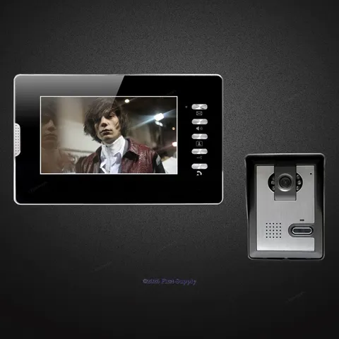 7" Video Door Phone Intercom System with One Button Unlock for Home Security