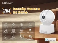 Indoor smart security camera, 2.4/5.8G WIFI, night vision, works w/ Alexa