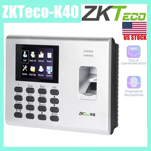 ZKTeco K40 Biometric Clock Fingerprint Business Employee Attendance Machine