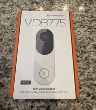 Alarm.com VDB775 4MP Wi-Fi Video Doorbell Two-Way Audio HDR Analytics White