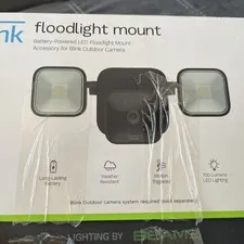 Blink - Floodlight Mount Accessory for Outdoor Camera Black with Micro USB, NEW