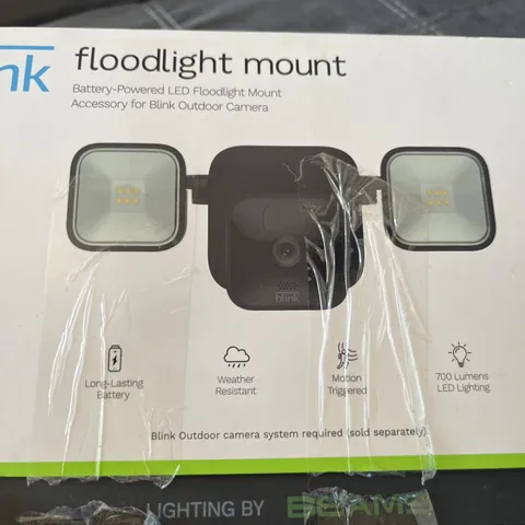 Blink - Floodlight Mount Accessory for Outdoor Camera Black with Micro USB, NEW