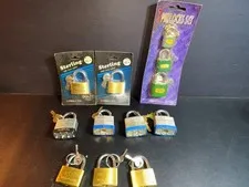 Lot Of 12 Padlocks Some New All Working With Keys