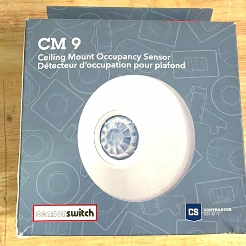 SensorSwitch CM 9 Ceiling Mount Occupancy Sensor, Wired, White, 120-277V