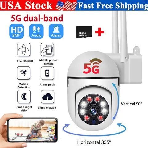Camaras De Seguridad Para Exterior 1080P 5G WIFI Inalambrica Con Vision Nocturna