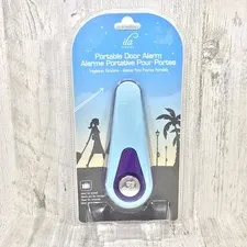 ILA Wedge Portable Door Alarm -  Blue & Purple Butterfly - Travel Safety - NEW