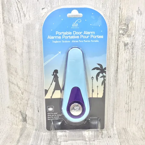 ILA Wedge Portable Door Alarm -  Blue & Purple Butterfly - Travel Safety - NEW