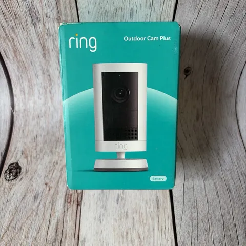 Ring Outdoor Cam Plus Battery 2K Wireless Security Camera White 840414698109
