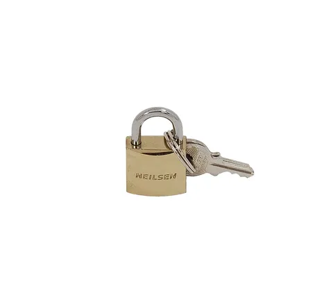 20mm Brass Luggage Padlock Heavy Duty with 3 Keys for Suitcase Locker