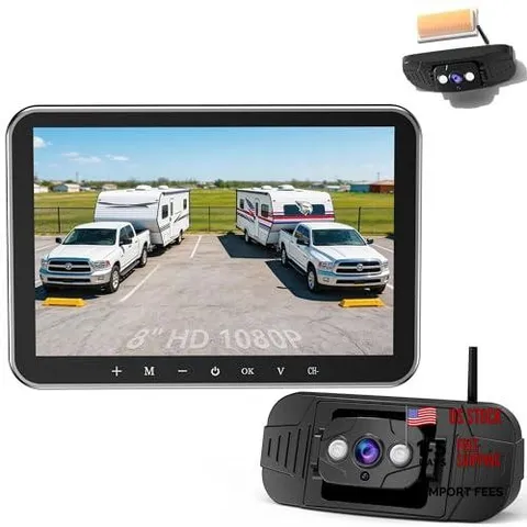 Plug-Play RV Camera System Wireless for Furrion Pre-Wired: 8 Inch-1 RV Camera