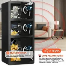 Oversized Home Safe with Drop Slot, Hooks, and Customizable Shelf