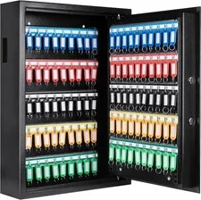 Digital Electronic Keypad Wall Mount Key Safe Cabinet with Adjustable Shelves &