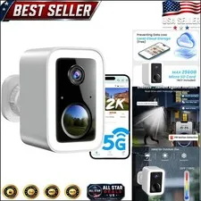 2K Wireless Outdoor Security Camera with Siren & 2-Way Audio - Peace of Mind