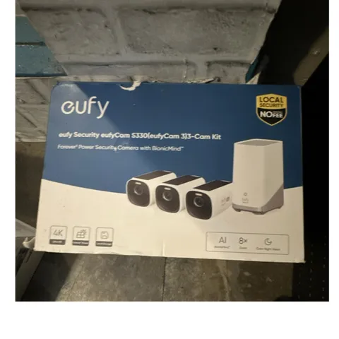 eufy eufyCam S330 (eufyCam 3) 3-Cam Kit 4K Wireless Wi-Fi Night Vision